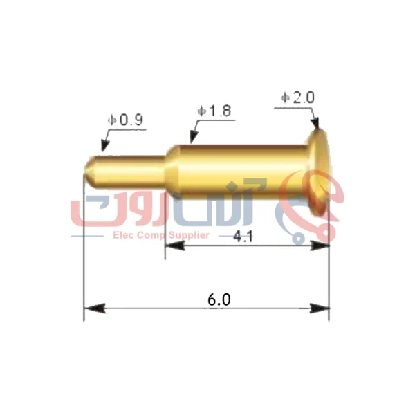 ARH6.0x2.0-SMD اتصال پاور شارژ طول 6 و مقطع 2 میلی‌متر نصب سطحی