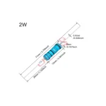 Chanzon 2W 51 Ohm Metal Film Resistor - تصویر 2